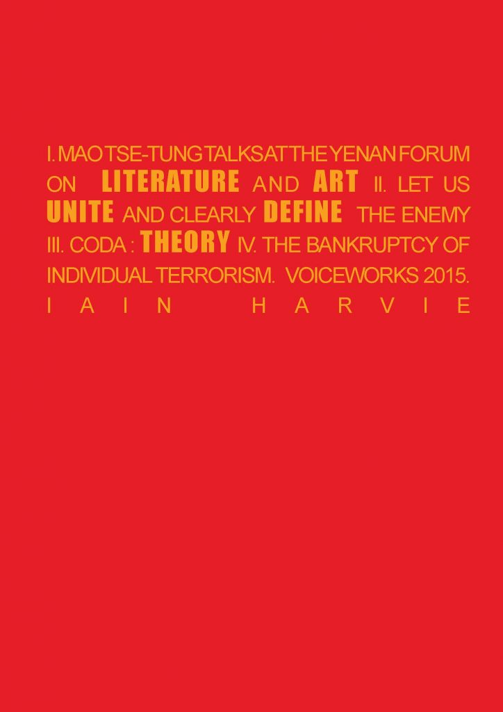 Cover of score for MaoTse-Tung talks at the Yenan Forum on Literature and Art