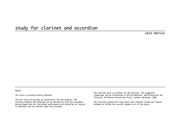 Study for clarinet and accordion